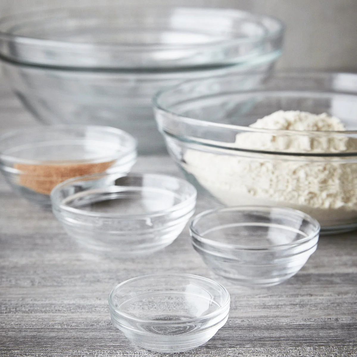 Le Gigogne® Clear Stackable Glass Bowl Set - Set of 9 - Image 3