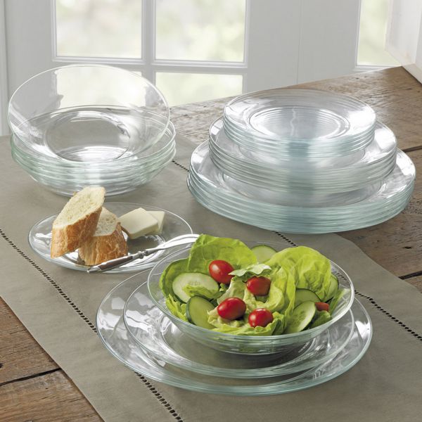 Lys Glass Dinnerware Dinner Plate - Set of 6 - Image 4