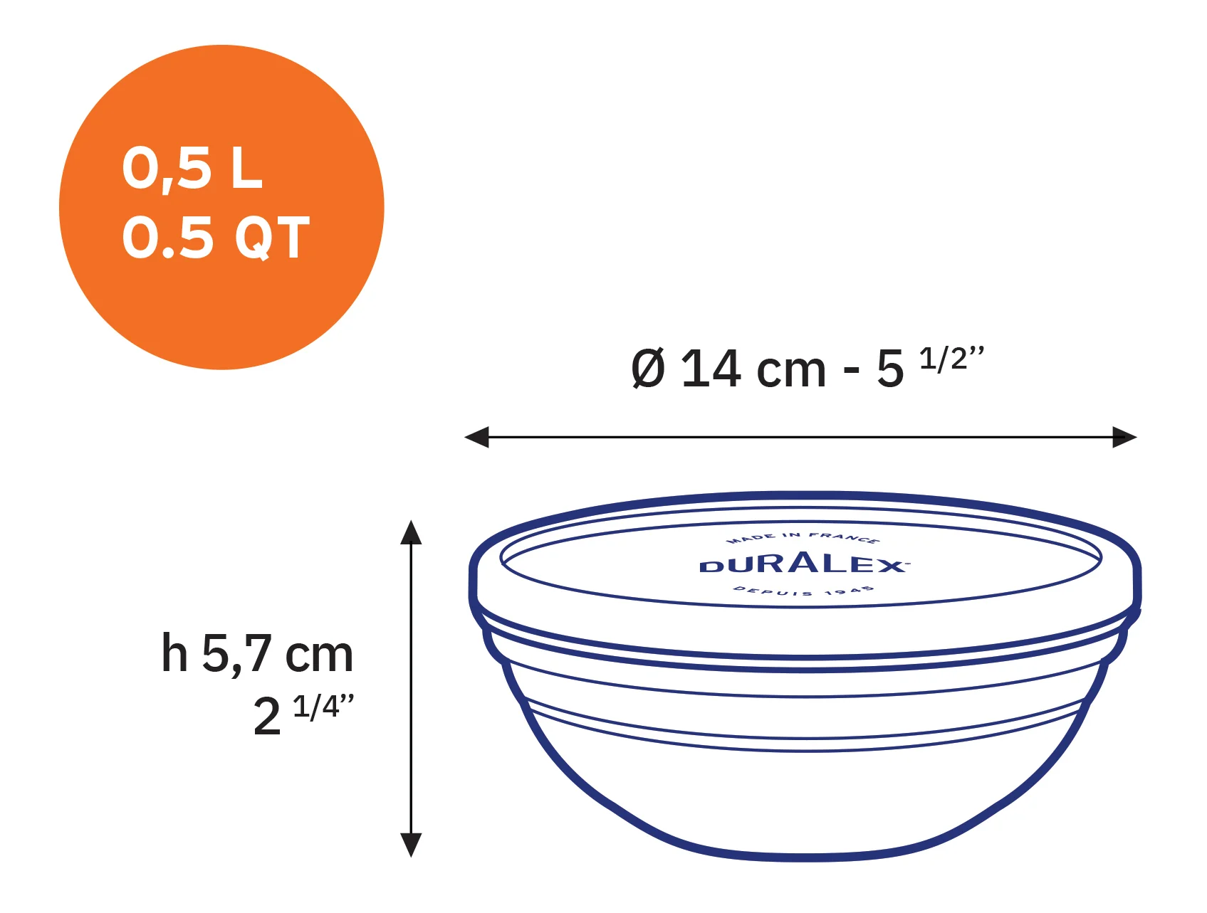 Freshbox Round Storage Set - 3 Pieces ( .5, 1, 1.6 Quart) + Lids - Final Sale - Image 3